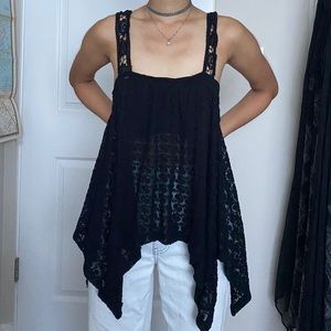 NWOT Urban Outfitters lace flowy trapeze tank